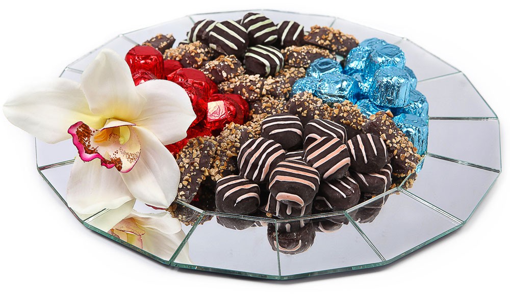 Sweet Decadence on a Mirrored Tray