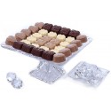 Elegant Truffles on Crystal Cake Stand